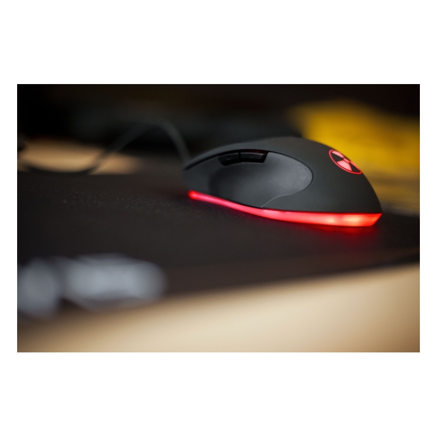 CONNECT IT CI-1128 - LED Przewodowa mysz gamingowa 1000/1200/1600/3200 DPI czarna