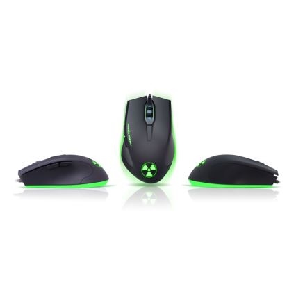CONNECT IT CI-1128 - LED Przewodowa mysz gamingowa 1000/1200/1600/3200 DPI czarna