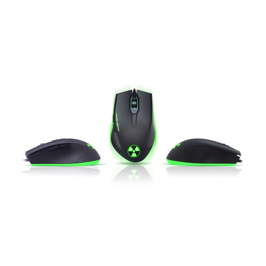 CONNECT IT CI-1128 - LED Przewodowa mysz gamingowa 1000/1200/1600/3200 DPI czarna