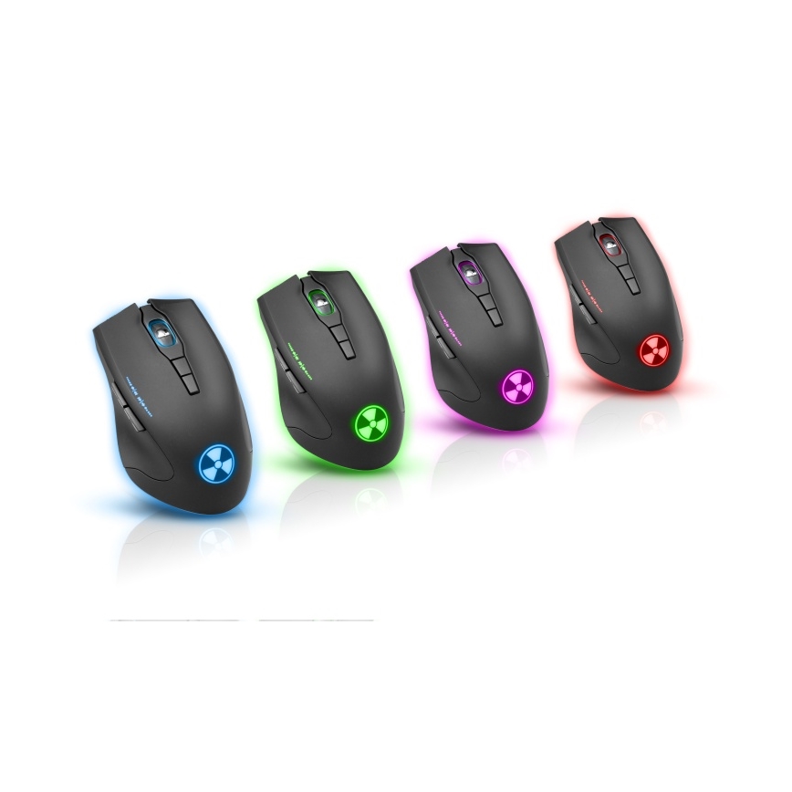 CONNECT IT CI-1128 - LED Przewodowa mysz gamingowa 1000/1200/1600/3200 DPI czarna