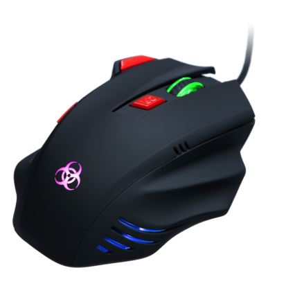 CONNECT IT CI-191 - LED Przewodowa mysz gamingowa 800/1600/2400/3200 DPI czarna