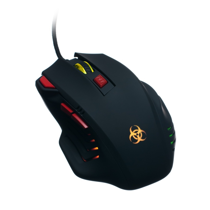 CONNECT IT CI-191 - LED Przewodowa mysz gamingowa 800/1600/2400/3200 DPI czarna