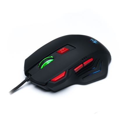 CONNECT IT CI-191 - LED Przewodowa mysz gamingowa 800/1600/2400/3200 DPI czarna