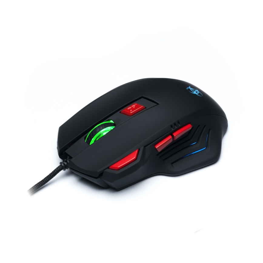 CONNECT IT CI-191 - LED Przewodowa mysz gamingowa 800/1600/2400/3200 DPI czarna