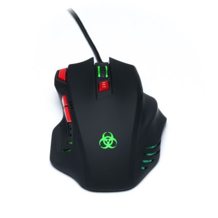 CONNECT IT CI-191 - LED Przewodowa mysz gamingowa 800/1600/2400/3200 DPI czarna