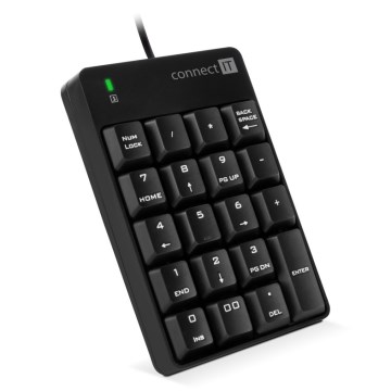 CONNECT IT CKB-0060-BK - Przewodowa klawiatura numeryczna czarny