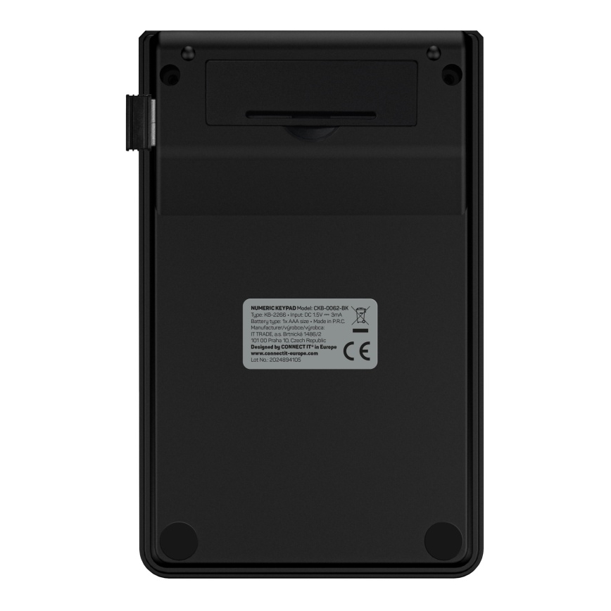 CONNECT IT CKB-0062-BK - Bezprzewodowa klawiatura numeryczna 1xAAA czarny