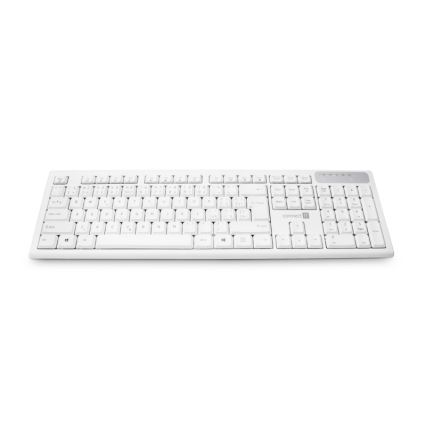 CONNECT IT CKB-3010-CS - Bezprzewodowa klawiatura multimedialna z lokalizacją CZ/SK 2xAAA biały