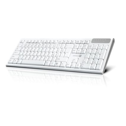 CONNECT IT CKB-3010-CS - Bezprzewodowa klawiatura multimedialna z lokalizacją CZ/SK 2xAAA biały