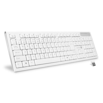 CONNECT IT CKB-3010-CS - Bezprzewodowa klawiatura multimedialna z lokalizacją CZ/SK 2xAAA biały