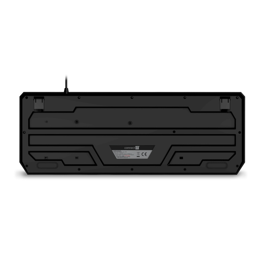 CONNECT IT CKB-3530-DD - LED RGB Przewodowa klawiatura do gier z lokalizacją CZ/SK czarny