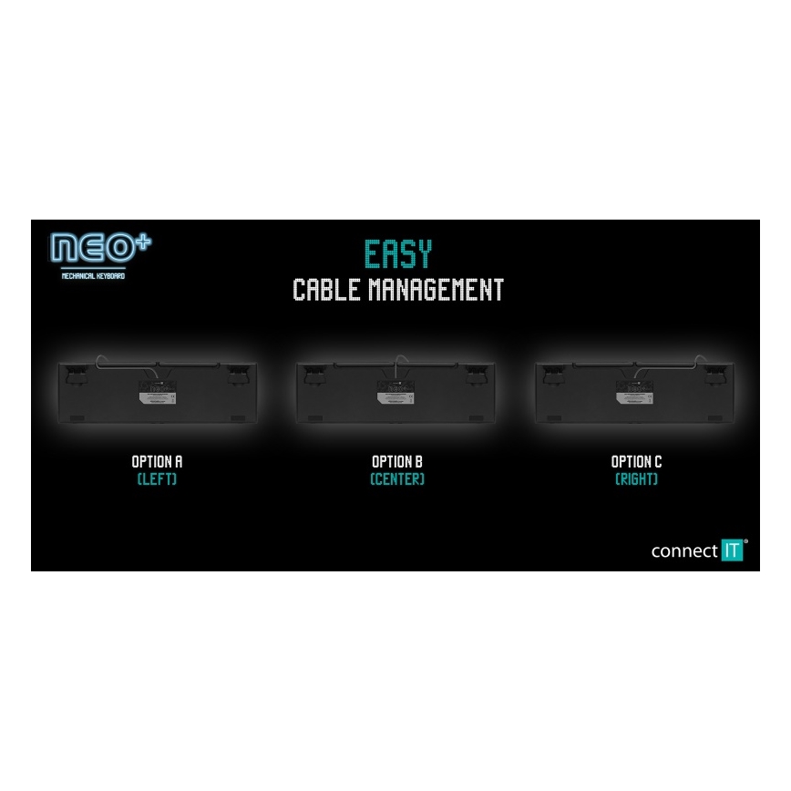 CONNECT IT CKB-3591-CS - LED RGB Przewodowa klawiatura do gier z lokalizacją CZ/SK czarny + czerwony ramka