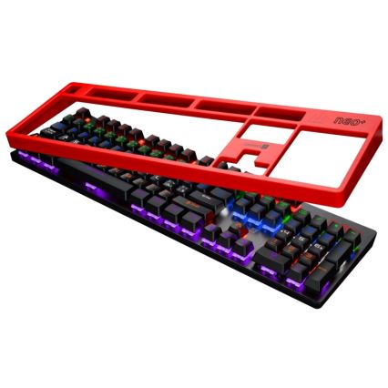 CONNECT IT CKB-3591-CS - LED RGB Przewodowa klawiatura do gier z lokalizacją CZ/SK czarny + czerwony ramka
