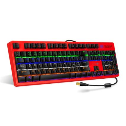 CONNECT IT CKB-3591-CS - LED RGB Przewodowa klawiatura do gier z lokalizacją CZ/SK czarny + czerwony ramka