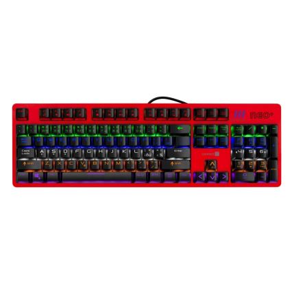CONNECT IT CKB-3591-CS - LED RGB Przewodowa klawiatura do gier z lokalizacją CZ/SK czarny + czerwony ramka