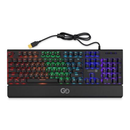CONNECT IT CKB-7050-CS - LED RGB Przewodowa klawiatura do gier z lokalizacją CZ/SK czarny