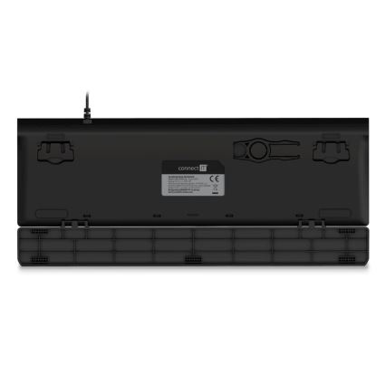 CONNECT IT CKB-7050-CS - LED RGB Przewodowa klawiatura do gier z lokalizacją CZ/SK czarny