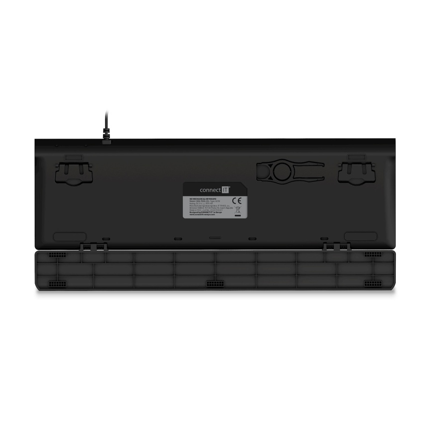 CONNECT IT CKB-7050-CS - LED RGB Przewodowa klawiatura do gier z lokalizacją CZ/SK czarny