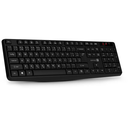 CONNECT IT CKM-4500-CS - Bezprzewodowa klawiatura i mysz 1000 DPI z lokalizacją CZ/SK 1xAAA + 1xAA czarny