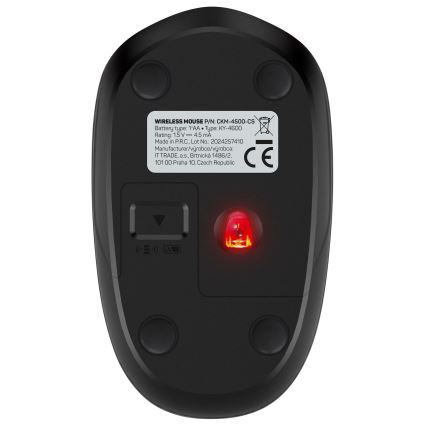 CONNECT IT CKM-4500-CS - Bezprzewodowa klawiatura i mysz 1000 DPI z lokalizacją CZ/SK 1xAAA + 1xAA czarny