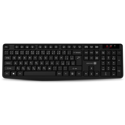 CONNECT IT CKM-4500-CS - Bezprzewodowa klawiatura i mysz 1000 DPI z lokalizacją CZ/SK 1xAAA + 1xAA czarny