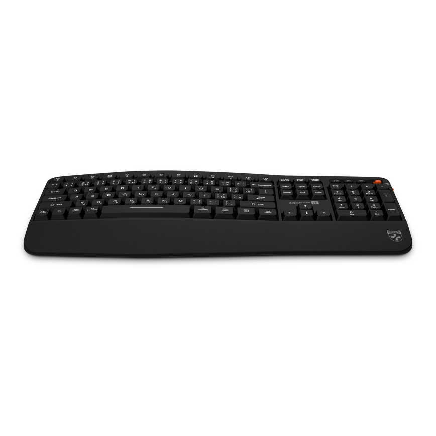 CONNECT IT CKM-6010-CS - Ergonomiczna klawiatura bezprzewodowa i mysz 800/1200/1600/2400 DPI z lokalizacją CZ/SK 1xAA + 2xAAA czarny