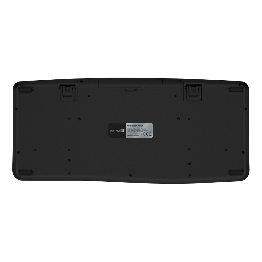 CONNECT IT CKM-6010-CS - Ergonomiczna klawiatura bezprzewodowa i mysz 800/1200/1600/2400 DPI z lokalizacją CZ/SK 1xAA + 2xAAA czarny