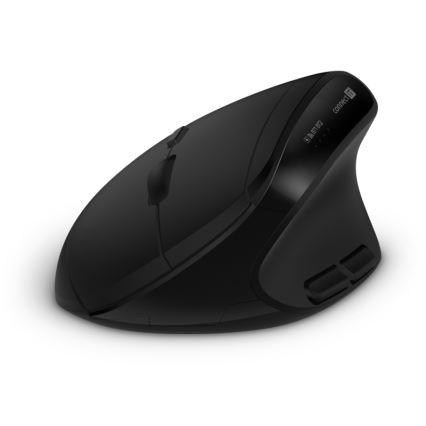 CONNECT IT CKM-6010-CS - Ergonomiczna klawiatura bezprzewodowa i mysz 800/1200/1600/2400 DPI z lokalizacją CZ/SK 1xAA + 2xAAA czarny