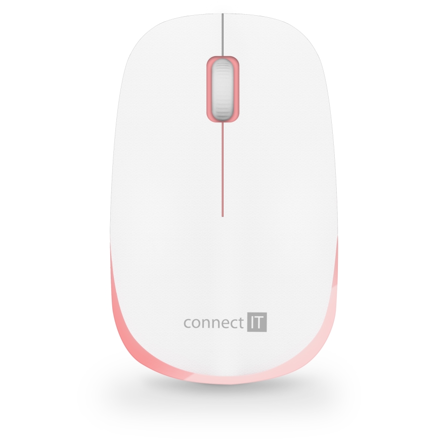 CONNECT IT CKM-7801-CS - Bezprzewodowa klawiatura i mysz 1200 DPI z lokalizacją CZ/SK 1xAAA + 1xAA biały/różowy
