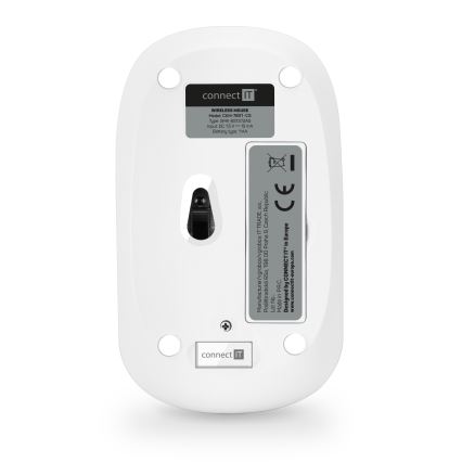 CONNECT IT CKM-7801-CS - Bezprzewodowa klawiatura i mysz 1200 DPI z lokalizacją CZ/SK 1xAAA + 1xAA biały/różowy