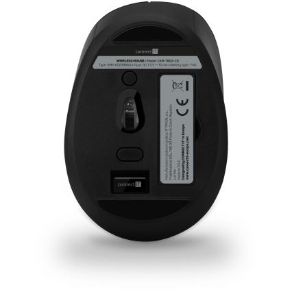 CONNECT IT CKM-7803-CS - Bezprzewodowa klawiatura i mysz 1200 DPI z lokalizacją CZ/SK 1xAAA + 1xAA czarny