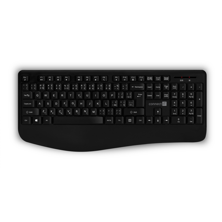 CONNECT IT CKM-7803-CS - Bezprzewodowa klawiatura i mysz 1200 DPI z lokalizacją CZ/SK 1xAAA + 1xAA czarny