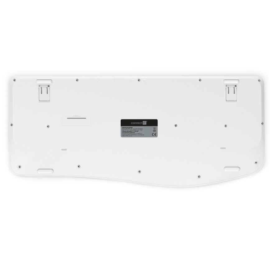 CONNECT IT CKM-7804-CS - Bezprzewodowa klawiatura i mysz 1200 DPI z lokalizacją CZ/SK 1xAAA + 1xAA biały
