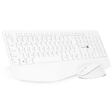 CONNECT IT CKM-7804-CS - Bezprzewodowa klawiatura i mysz 1200 DPI z lokalizacją CZ/SK 1xAAA + 1xAA biały