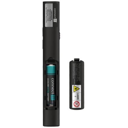 CONNECT IT CLP-2050-BK - Bezprzewodowy pilot prezentacyjny z wskaźnikiem laserowym 1xAAA