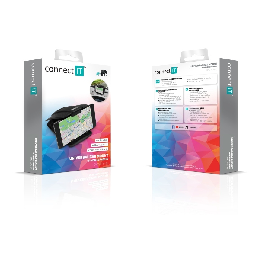 CONNECT IT CMC-5010-BK - Uchwyt samochodowy na telefon