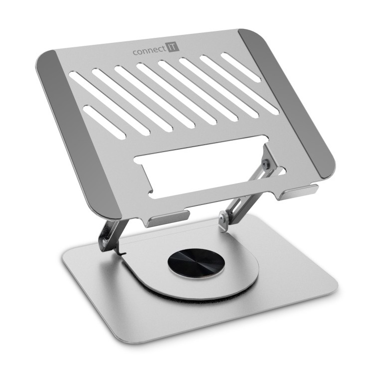 CONNECT IT CMF-2100-SL - Obrotowy stojak na laptopa srebrny