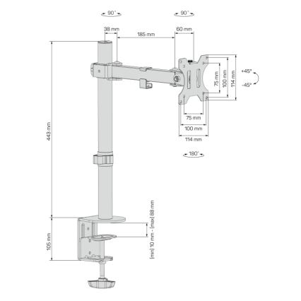 CONNECT IT CMF-3103-BK - Uniwersalny uchwyt na monitor 13-32” czarny
