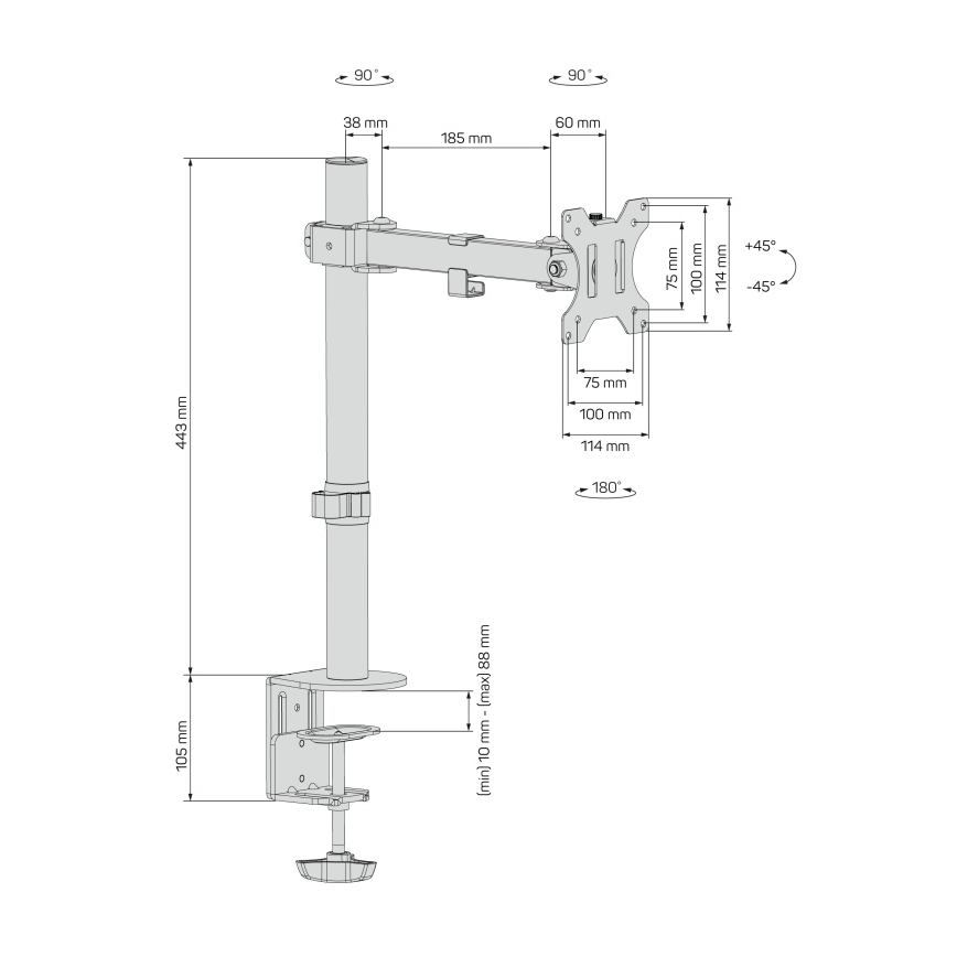 CONNECT IT CMF-3103-BK - Uniwersalny uchwyt na monitor 13-32” czarny