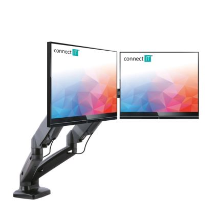 CONNECT IT CMF-3207-BK - Uniwersalny uchwyt na 2 monitory 13-27” czarny