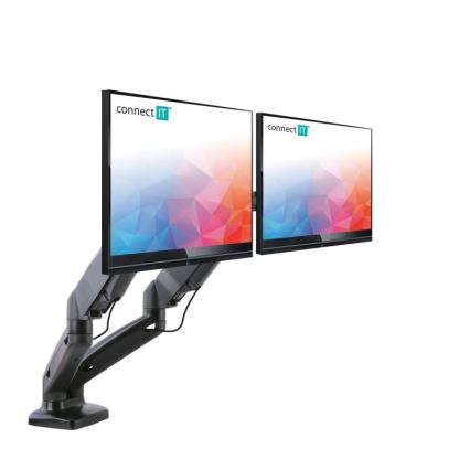CONNECT IT CMF-3207-BK - Uniwersalny uchwyt na 2 monitory 13-27” czarny