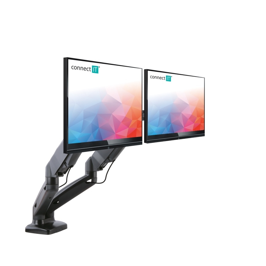 CONNECT IT CMF-3207-BK - Uniwersalny uchwyt na 2 monitory 13-27” czarny