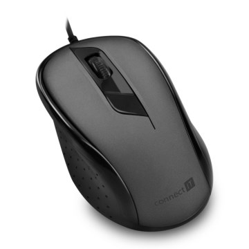 CONNECT IT CMO-1200-GY - Mysz przewodowa 1000 DPI czarna/szara