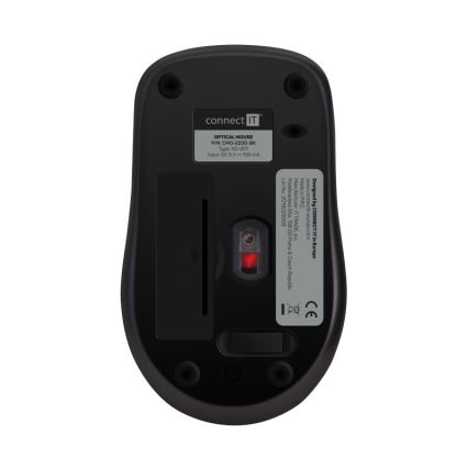 CONNECT IT CMO-2230-BK - Bezprzewodowa, cicha mysz MUTE 1200 DPI 1xAA czarna