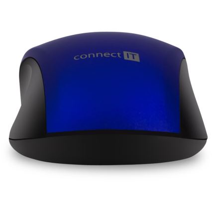 CONNECT IT CMO-2230-BL - Bezprzewodowa, cicha mysz MUTE 1200 DPI 1xAA czarna/niebieska