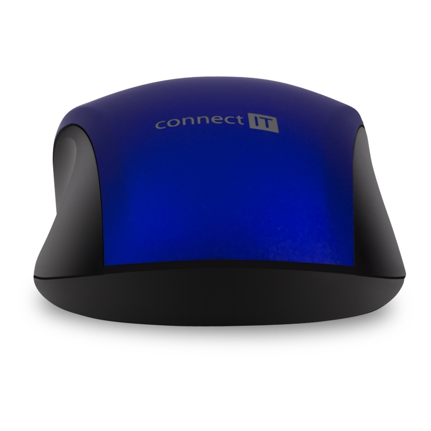 CONNECT IT CMO-2230-BL - Bezprzewodowa, cicha mysz MUTE 1200 DPI 1xAA czarna/niebieska