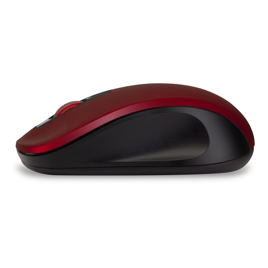CONNECT IT CMO-2230-RD - Bezprzewodowa, cicha mysz MUTE 1200 DPI 1xAA czarna/czerwona