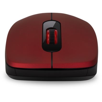 CONNECT IT CMO-2230-RD - Bezprzewodowa, cicha mysz MUTE 1200 DPI 1xAA czarna/czerwona