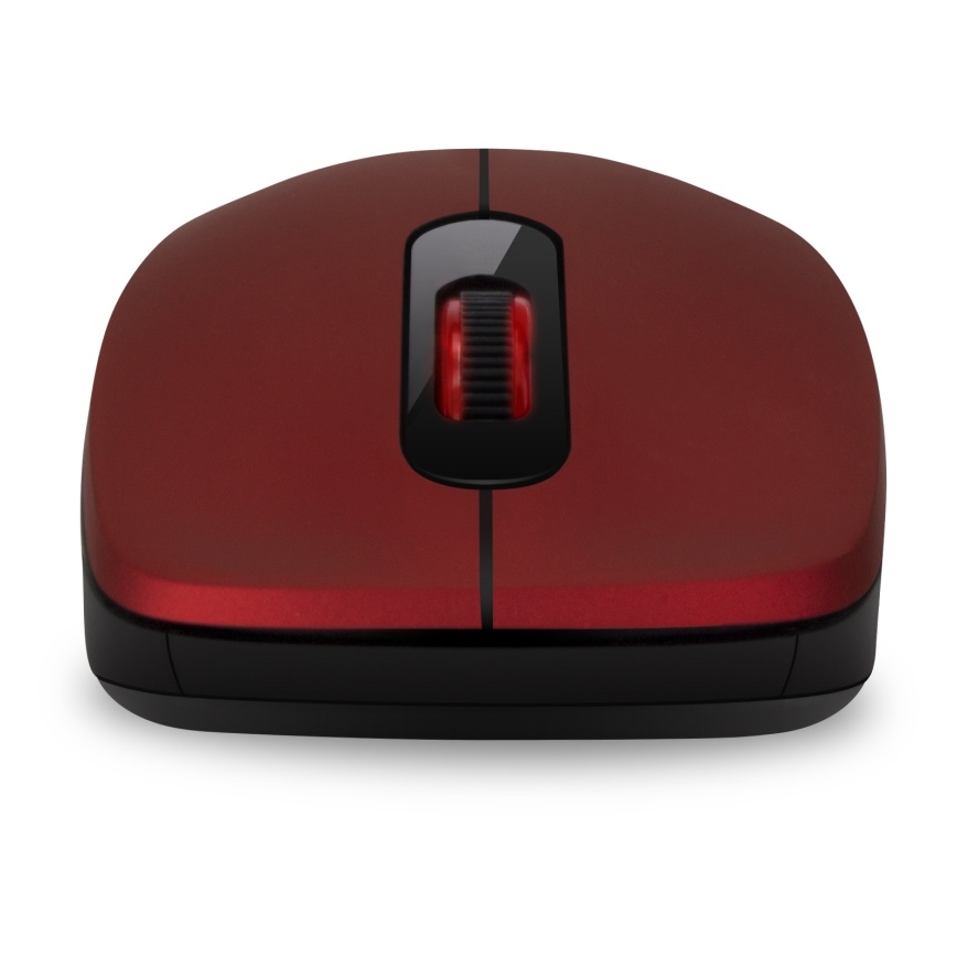 CONNECT IT CMO-2230-RD - Bezprzewodowa, cicha mysz MUTE 1200 DPI 1xAA czarna/czerwona