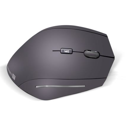 CONNECT IT CMO-2510-BK - Ergonomiczna pionowa mysz bezprzewodowa Verti Wireless 800/1200/1600 DPI 2xAAA czarna
